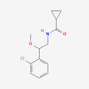 molecular formula C13H16ClNO2 B2579770 N-[2-(2-chlorophenyl)-2-methoxyethyl]cyclopropanecarboxamide CAS No. 1788677-87-1