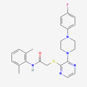 molecular formula C24H26FN5OS B2579784 N-(2,6-dimethylphenyl)-2-({3-[4-(4-fluorophenyl)piperazin-1-yl]pyrazin-2-yl}sulfanyl)acetamide CAS No. 1029744-27-1