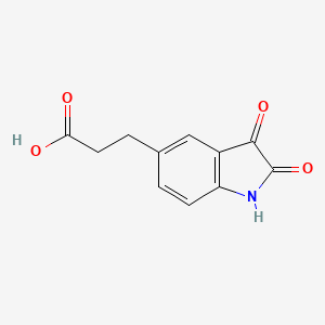 molecular formula C11H9NO4 B2579791 3-(2,3-Dioxoindolin-5-yl)propanoic acid CAS No. 1401319-04-7