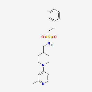 molecular formula C20H27N3O2S B2579795 N-((1-(2-methylpyridin-4-yl)piperidin-4-yl)methyl)-2-phenylethanesulfonamide CAS No. 2034468-33-0