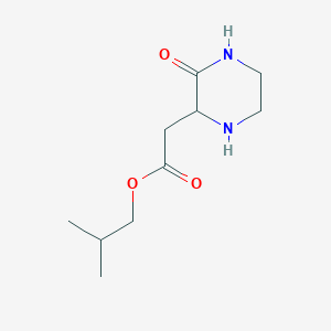 molecular formula C10H18N2O3 B2579826 Isobutyl 2-(3-oxo-2-piperazinyl)acetate CAS No. 1025496-29-0