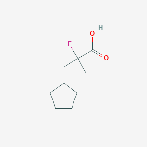 molecular formula C9H15FO2 B2579889 3-Cyclopentyl-2-fluoro-2-methylpropanoic acid CAS No. 1780190-12-6