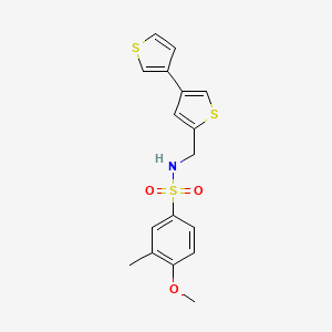 B2579901 N-({[3,3'-bithiophene]-5-yl}methyl)-4-methoxy-3-methylbenzene-1-sulfonamide CAS No. 2379998-08-8