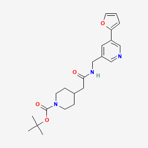 molecular formula C22H29N3O4 B2579917 tert-butyl 4-[({[5-(furan-2-yl)pyridin-3-yl]methyl}carbamoyl)methyl]piperidine-1-carboxylate CAS No. 2034613-24-4