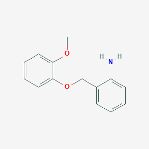 molecular formula C14H15NO2 B2579939 2-(2-Methoxyphenoxymethyl)aniline CAS No. 1016720-56-1