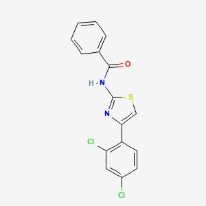 molecular formula C16H10Cl2N2OS B2580032 N-[4-(2,4-dichlorophenyl)-1,3-thiazol-2-yl]benzamide CAS No. 477568-42-6