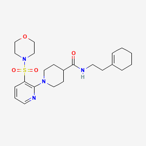 molecular formula C23H34N4O4S B2580043 N-[2-(cyclohex-1-en-1-yl)ethyl]-1-[3-(morpholine-4-sulfonyl)pyridin-2-yl]piperidine-4-carboxamide CAS No. 1189431-68-2