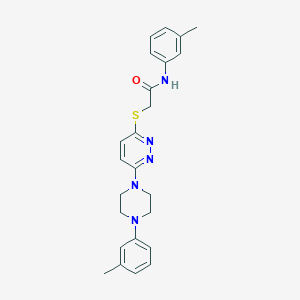 molecular formula C24H27N5OS B2580044 N-(3-methylphenyl)-2-({6-[4-(3-methylphenyl)piperazin-1-yl]pyridazin-3-yl}sulfanyl)acetamide CAS No. 1207015-70-0