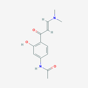 molecular formula C13H16N2O3 B2580082 N-{4-[(2E)-3-(dimethylamino)prop-2-enoyl]-3-hydroxyphenyl}acetamide CAS No. 1043390-24-4