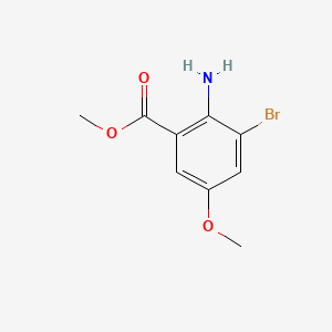 molecular formula C9H10BrNO3 B2580091 Methyl 2-amino-3-bromo-5-methoxybenzoate CAS No. 1378874-22-6