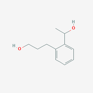 molecular formula C11H16O2 B025801 3-[2-(1-Hydroxyethyl)phenyl]propan-1-ol CAS No. 110690-16-9