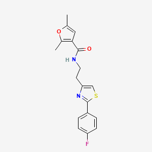 molecular formula C18H17FN2O2S B2580175 N-(2-(2-(4-fluorophenyl)thiazol-4-yl)ethyl)-2,5-dimethylfuran-3-carboxamide CAS No. 1210636-70-6