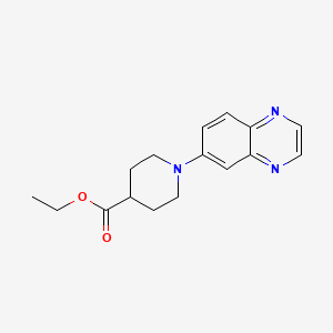 molecular formula C16H19N3O2 B2580201 Ethyl 1-(quinoxalin-6-yl)piperidine-4-carboxylate CAS No. 453557-64-7