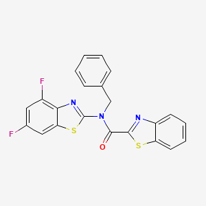 molecular formula C22H13F2N3OS2 B2580218 N-benzyl-N-(4,6-difluoro-1,3-benzothiazol-2-yl)-1,3-benzothiazole-2-carboxamide CAS No. 922599-65-3