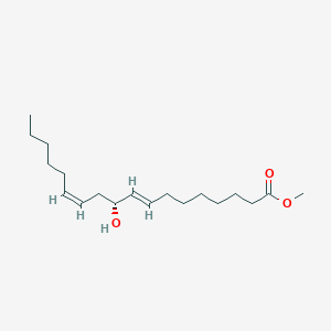 molecular formula C19H34O3 B025803 (8E,10R,12Z)-10-Hydroxy-8,12-octadecadienoic acid methyl ester CAS No. 107173-59-1