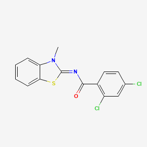 2,4-dichloro-N-(3-methyl-1,3-benzothiazol-2-ylidene)benzamide