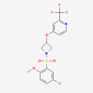 4-[1-(5-Chloro-2-methoxyphenyl)sulfonylazetidin-3-yl]oxy-2-(trifluoromethyl)pyridine