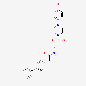 2-biphenyl-4-yl-N-(2-{[4-(4-fluorophenyl)piperazin-1-yl]sulfonyl}ethyl)acetamide