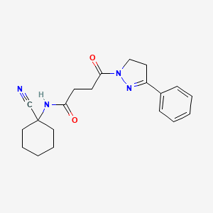 N-(1-Cyanocyclohexyl)-4-oxo-4-(5-phenyl-3,4-dihydropyrazol-2-yl)butanamide