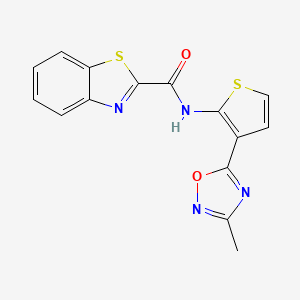 N-(3-(3-methyl-1,2,4-oxadiazol-5-yl)thiophen-2-yl)benzo[d]thiazole-2-carboxamide