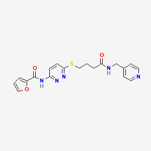 N-(6-((4-oxo-4-((pyridin-4-ylmethyl)amino)butyl)thio)pyridazin-3-yl)furan-2-carboxamide