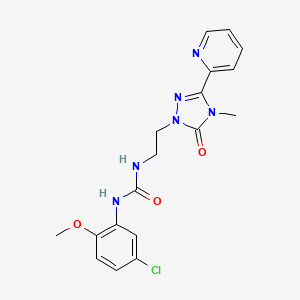 1-(5-chloro-2-methoxyphenyl)-3-(2-(4-methyl-5-oxo-3-(pyridin-2-yl)-4,5-dihydro-1H-1,2,4-triazol-1-yl)ethyl)urea