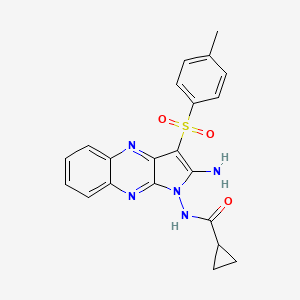 N-(2-amino-3-tosyl-1H-pyrrolo[2,3-b]quinoxalin-1-yl)cyclopropanecarboxamide