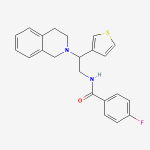 N-(2-(3,4-dihydroisoquinolin-2(1H)-yl)-2-(thiophen-3-yl)ethyl)-4-fluorobenzamide