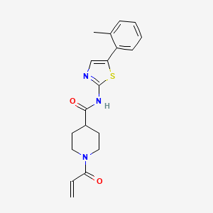 N-[5-(2-Methylphenyl)-1,3-thiazol-2-yl]-1-prop-2-enoylpiperidine-4-carboxamide