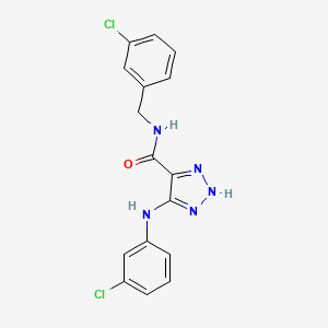 N-(3-chlorobenzyl)-5-((3-chlorophenyl)amino)-1H-1,2,3-triazole-4-carboxamide