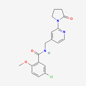 5-chloro-2-methoxy-N-((2-(2-oxopyrrolidin-1-yl)pyridin-4-yl)methyl)benzamide