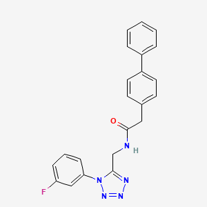 2-([1,1'-biphenyl]-4-yl)-N-((1-(3-fluorophenyl)-1H-tetrazol-5-yl)methyl)acetamide