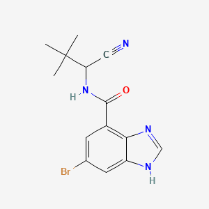 6-Bromo-N-(1-cyano-2,2-dimethylpropyl)-1H-benzimidazole-4-carboxamide