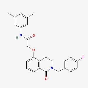 N-(3,5-dimethylphenyl)-2-((2-(4-fluorobenzyl)-1-oxo-1,2,3,4-tetrahydroisoquinolin-5-yl)oxy)acetamide