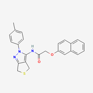 N-[2-(4-methylphenyl)-4,6-dihydrothieno[3,4-c]pyrazol-3-yl]-2-naphthalen-2-yloxyacetamide