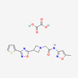 N-(5-methylisoxazol-3-yl)-2-(3-(3-(thiophen-2-yl)-1,2,4-oxadiazol-5-yl)azetidin-1-yl)acetamide oxalate