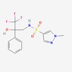 molecular formula C13H14F3N3O3S B2580418 1-methyl-N-(3,3,3-trifluoro-2-hydroxy-2-phenylpropyl)-1H-pyrazole-4-sulfonamide CAS No. 1798523-18-8
