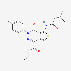 Ethyl 5-(3-methylbutanamido)-4-oxo-3-(p-tolyl)-3,4-dihydrothieno[3,4-d]pyridazine-1-carboxylate