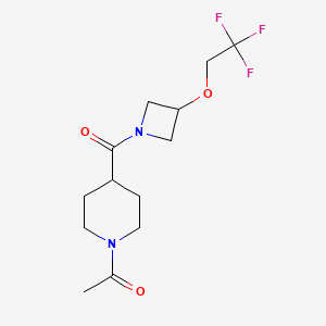 1-(4-(3-(2,2,2-Trifluoroethoxy)azetidine-1-carbonyl)piperidin-1-yl)ethanone