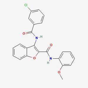 3-(3-chlorobenzamido)-N-(2-methoxyphenyl)benzofuran-2-carboxamide
