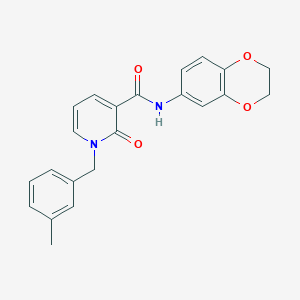 molecular formula C22H20N2O4 B2580430 N-(2,3-dihydrobenzo[b][1,4]dioxin-6-yl)-1-(3-methylbenzyl)-2-oxo-1,2-dihydropyridine-3-carboxamide CAS No. 946248-25-5