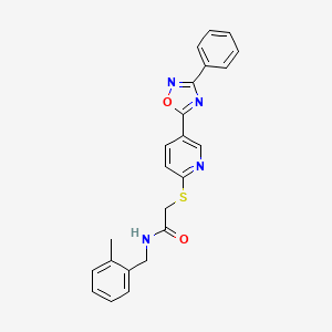N-(2-methylbenzyl)-2-((5-(3-phenyl-1,2,4-oxadiazol-5-yl)pyridin-2-yl)thio)acetamide