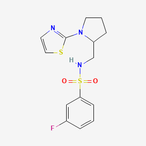 3-fluoro-N-((1-(thiazol-2-yl)pyrrolidin-2-yl)methyl)benzenesulfonamide