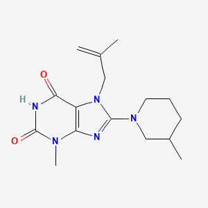3-methyl-7-(2-methylallyl)-8-(3-methylpiperidin-1-yl)-1H-purine-2,6(3H,7H)-dione