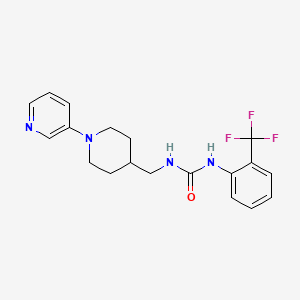molecular formula C19H21F3N4O B2580498 1-((1-(Pyridin-3-yl)piperidin-4-yl)methyl)-3-(2-(trifluoromethyl)phenyl)urea CAS No. 2034379-78-5