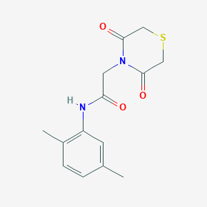 molecular formula C14H16N2O3S B2580503 N-(2,5-dimethylphenyl)-2-(3,5-dioxothiomorpholin-4-yl)acetamide CAS No. 868215-07-0
