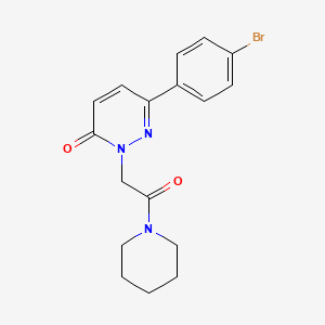 molecular formula C17H18BrN3O2 B2580507 6-(4-Bromophenyl)-2-(2-oxo-2-piperidin-1-ylethyl)pyridazin-3-one CAS No. 899753-10-7