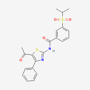 N-(5-acetyl-4-phenylthiazol-2-yl)-3-(isopropylsulfonyl)benzamide