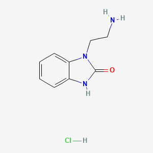 molecular formula C9H12ClN3O B2580571 1-(2-aminoethyl)-2,3-dihydro-1H-1,3-benzodiazol-2-one hydrochloride CAS No. 64928-55-8
