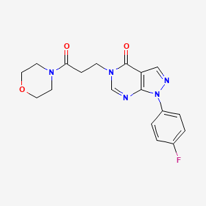 B2580577 1-(4-fluorophenyl)-5-(3-morpholino-3-oxopropyl)-1H-pyrazolo[3,4-d]pyrimidin-4(5H)-one CAS No. 953175-75-2